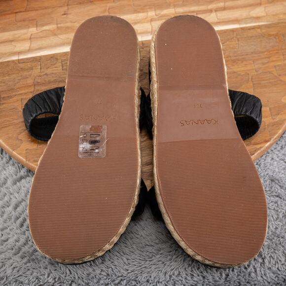 Kaanas Selangor Ruched Platform Pool Slides Size 7 Black - Picture 5 of 5